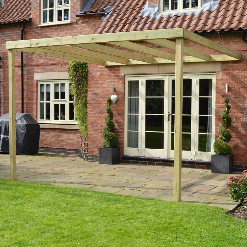 Lean to Box Pergola - Rutland County Garden Furniture