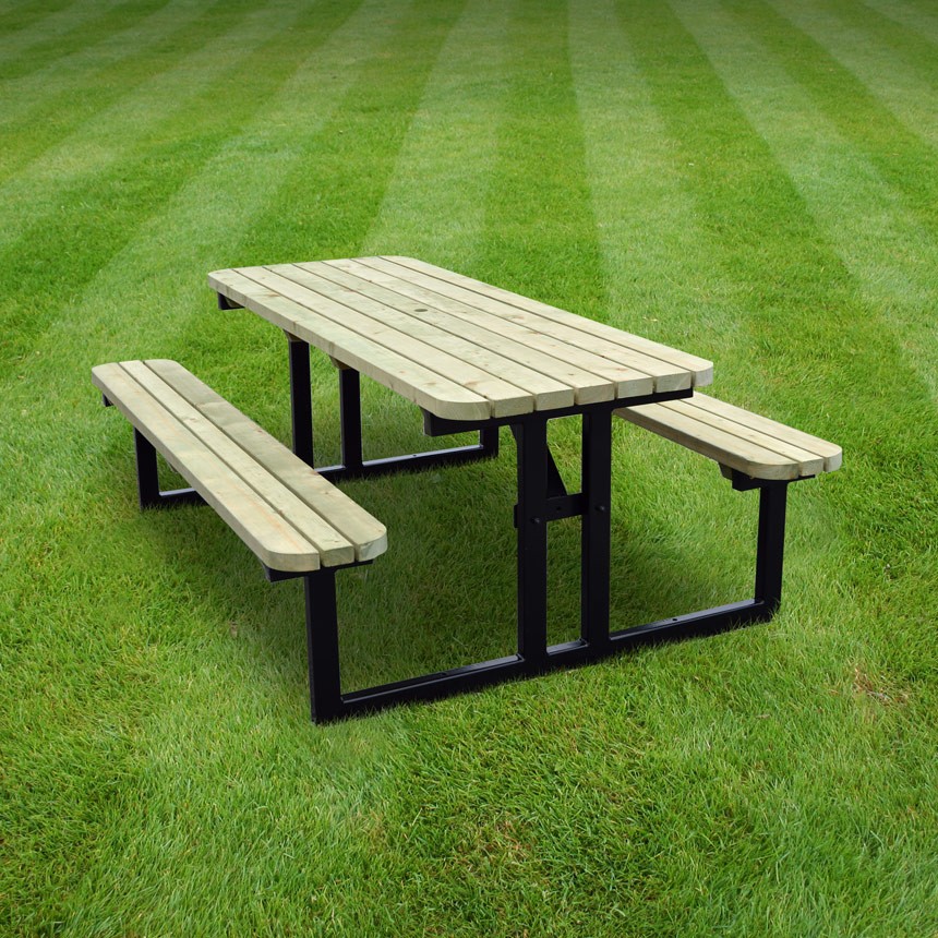 Tinwell Steel Rounded Picnic Bench - Rutland County Garden Furniture